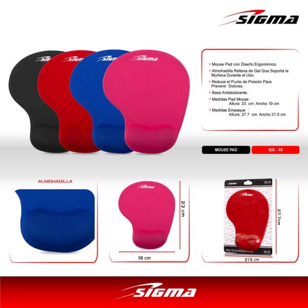 Pad mouse Sigma SIG - X5 - Gel - Imagen 3