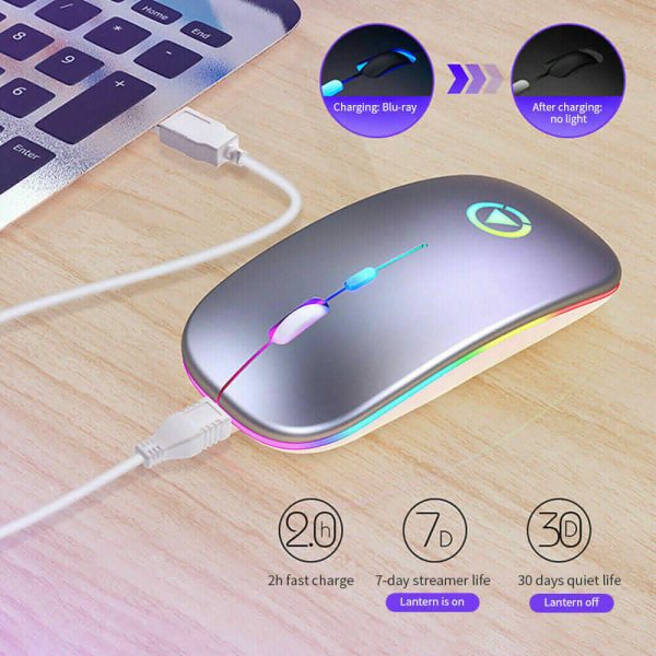 Mouse Yindiao A2, inalámbrico, recargable - Imagen 2