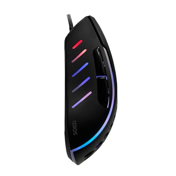 Mouse gamer TEROS TE-1210G, 7 botones, RGB, negro - Imagen 5