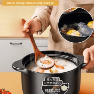 Cazuela de Cerámica Saludable Su Kuaiyang - 1.3L, Ideal para Estofados y Arroces
