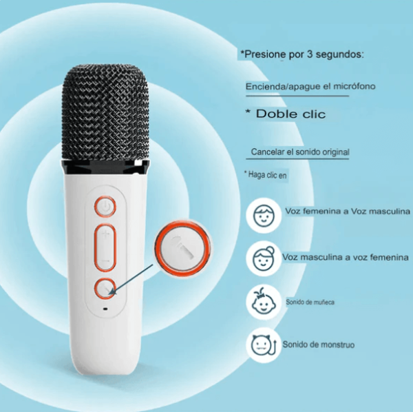 Karaoke Portátil Bluetooth con 2 Micrófonos y Alcance Extendido - PartyBox Live 2 Y1 - Imagen 7
