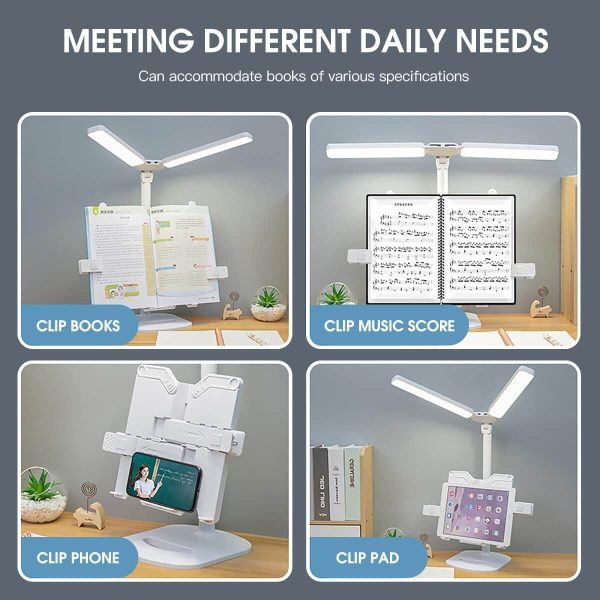 Soporte de Lectura 2 en 1 con Lámpara LED — Ajustable y Multifuncional - Imagen 4