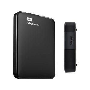 Disco duro externo Western Digital Elements Portable, 1 TB, USB 3.0, negro.