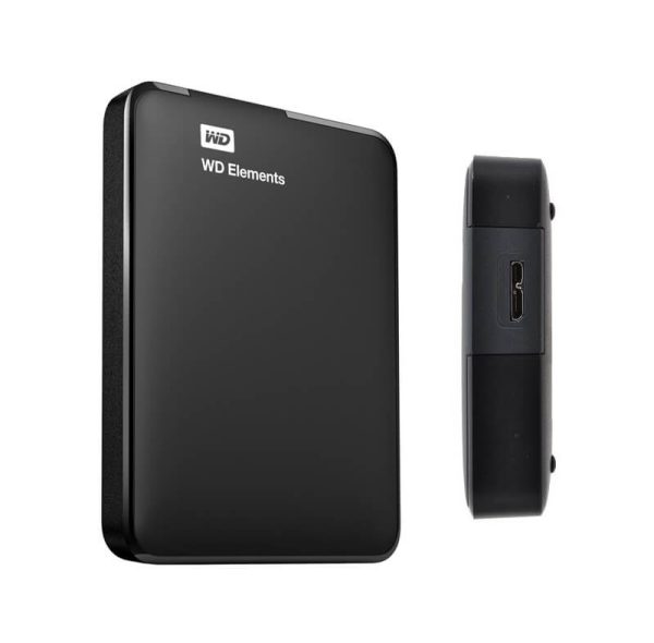 Disco duro externo Western Digital Elements Portable, 1 TB, USB 3.0, negro.