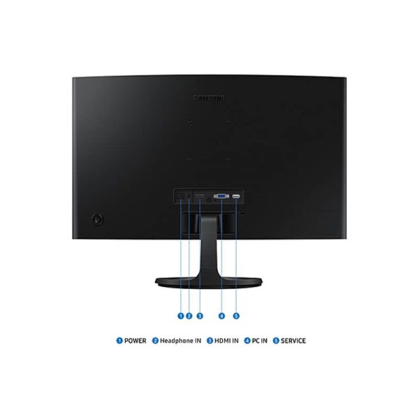 Monitor Samsung LS24D360GALXPE 24" FHD (1920x1080) VA Curvo, HDMI x1/VGA x1/Auriculares x1 - Imagen 4