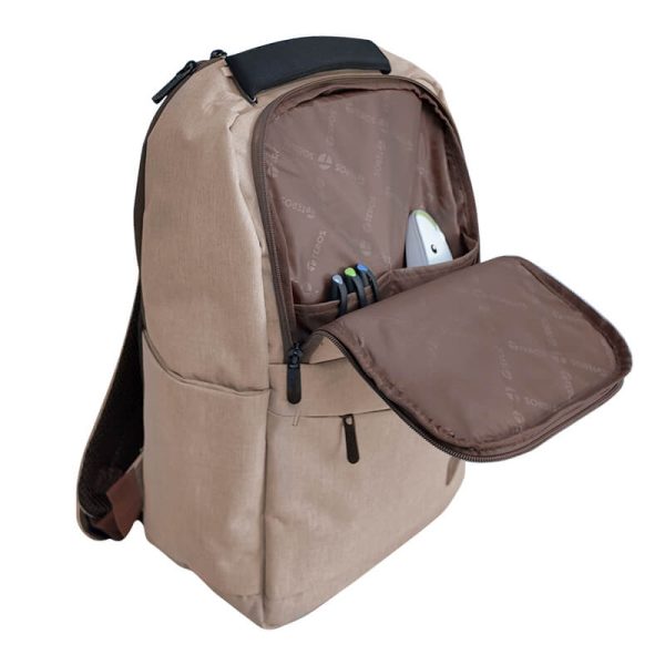BACKPACK TEROS CITY BEIGE TE-ACS9012BG, para notebooks de hasta 15.6" - Imagen 2