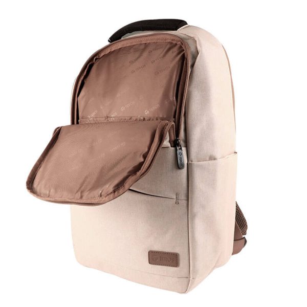 BACKPACK TEROS CITY BEIGE TE-ACS9012BG, para notebooks de hasta 15.6" - Imagen 6