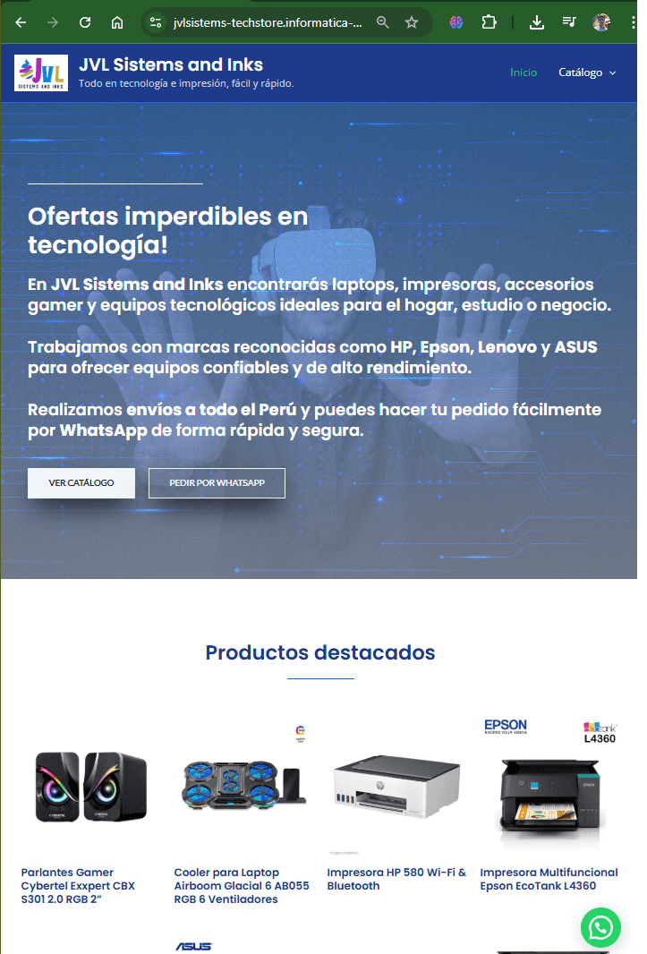 catálogo web para negocios en Perú